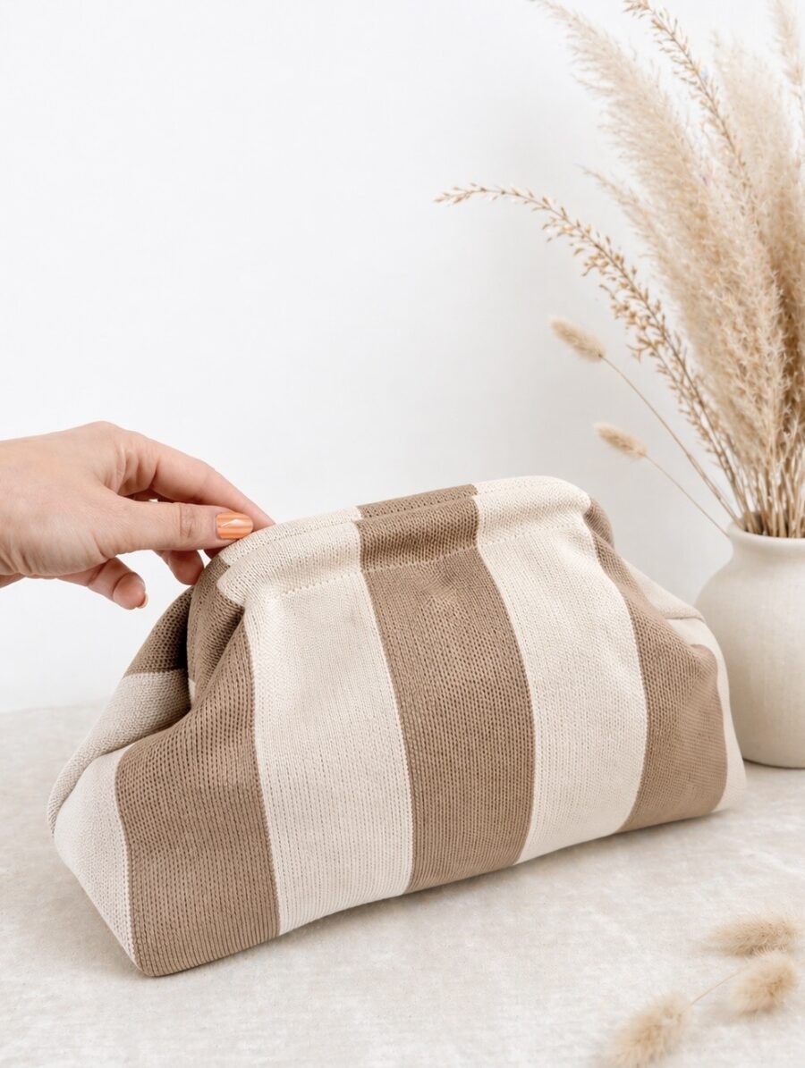 Pouch BAG Rayas Beige