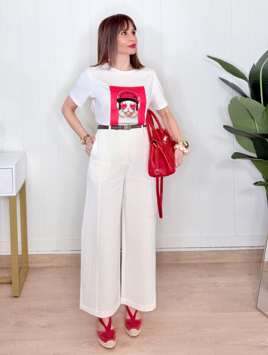 Pantalón VELIA Cinto Blanco