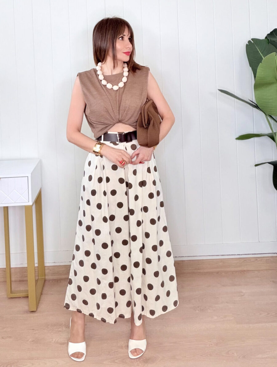 Alternative view of Culotte TALMA Midi Beige