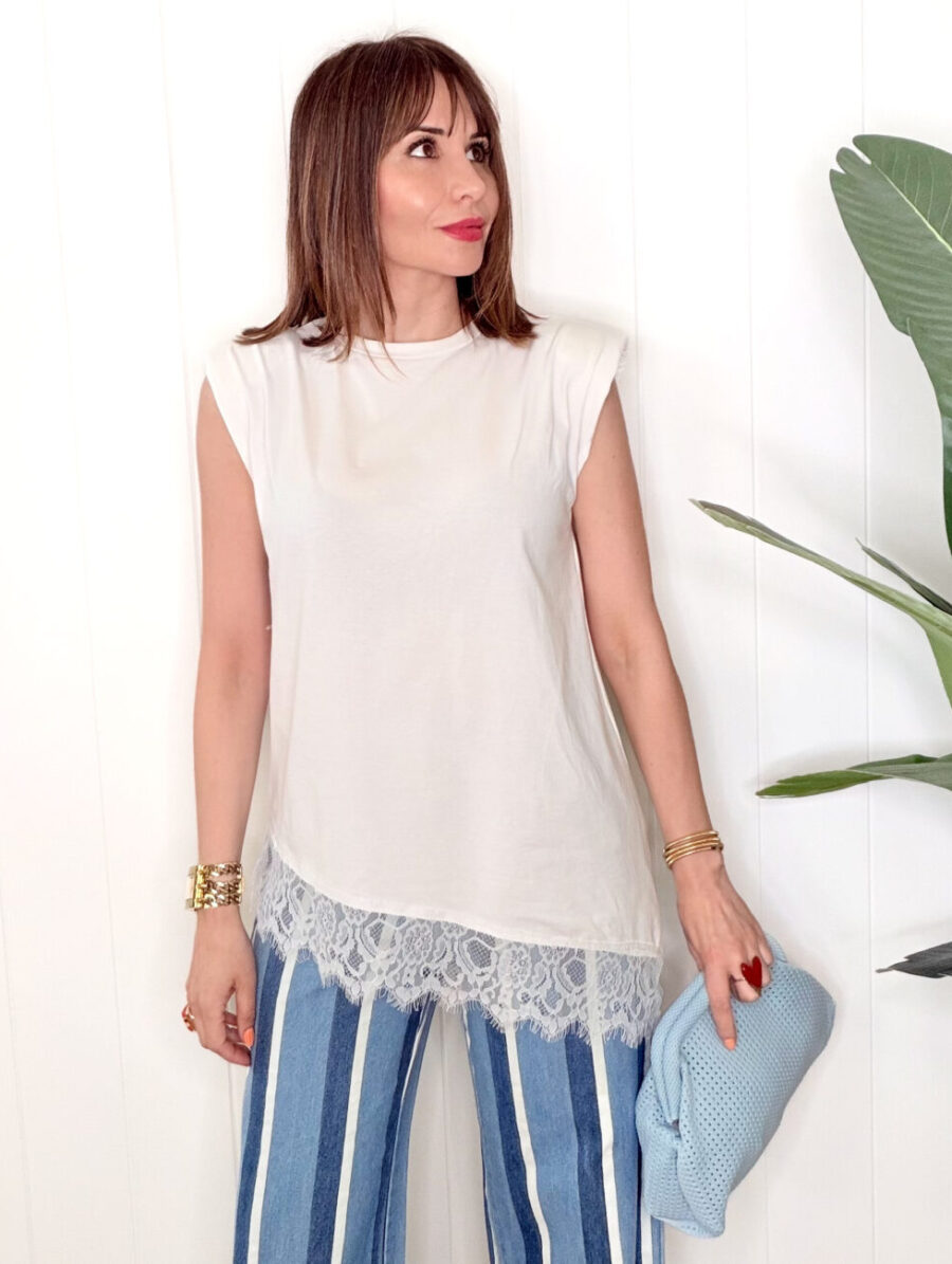 Camiseta Hombrera DELICE Blanca