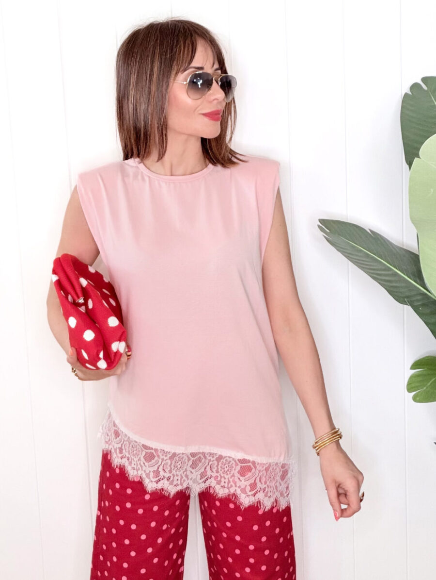 Camiseta Hombrera DELICE Rosa