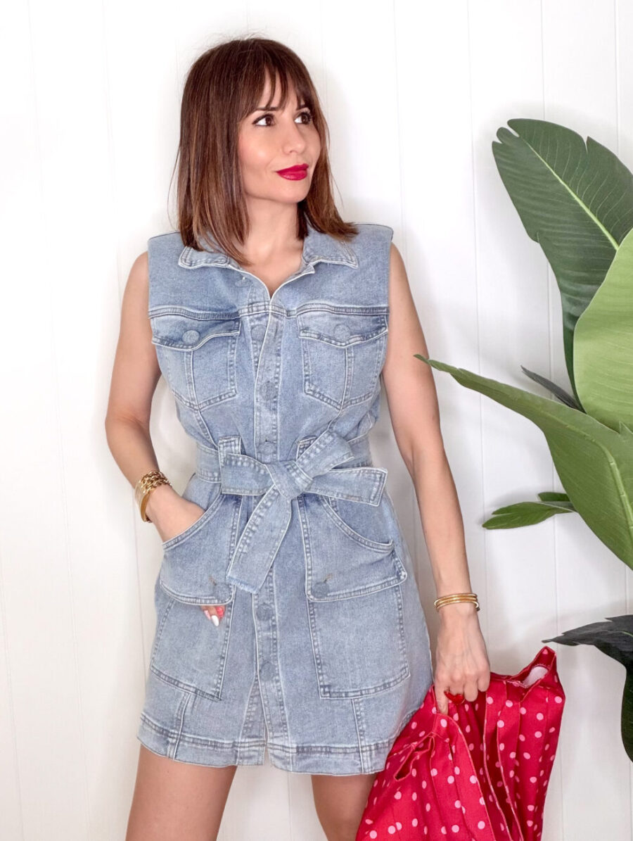 Vestido MATILDE Hombreras Denim