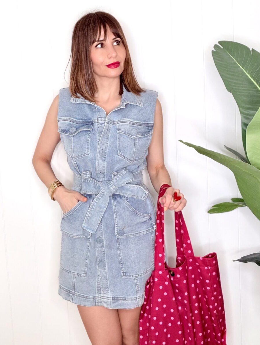 Alternative view of Vestido MATILDE Hombreras Denim