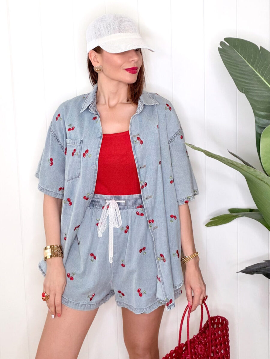 Alternative view of Bermuda CHERRIES Denim