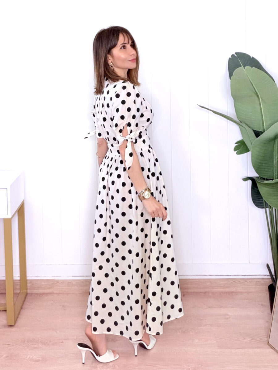 Alternative view of Vestido DALILA Topitos Blanco&Negro