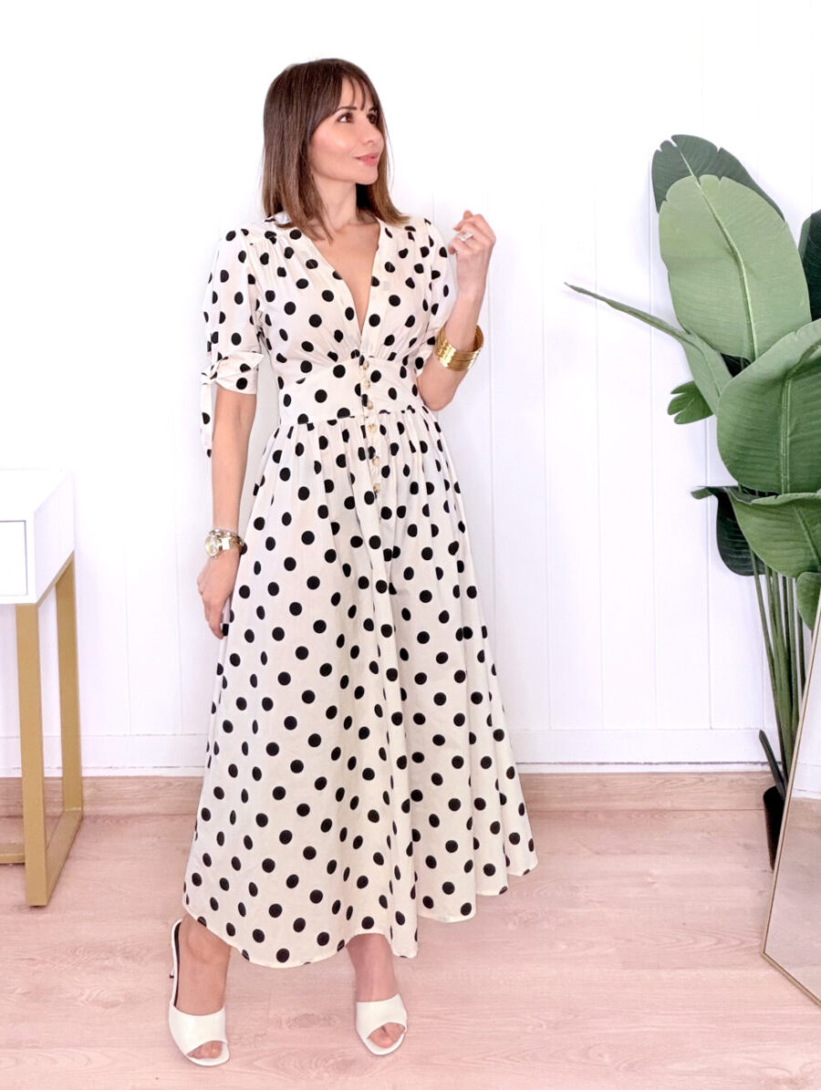 Vestido DALILA Topitos Blanco&Negro
