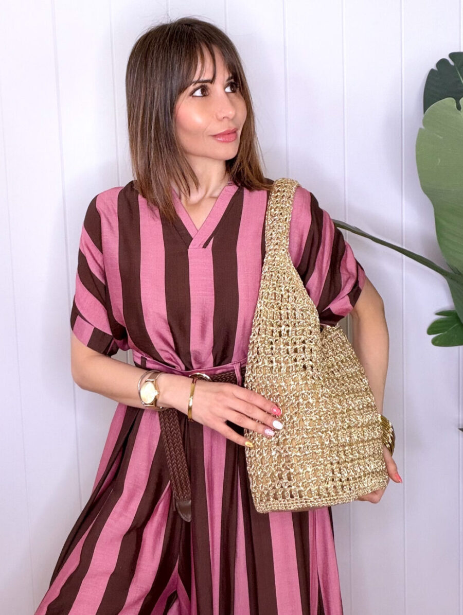 Tote Crochet GOLDEN Trenzado Dorado