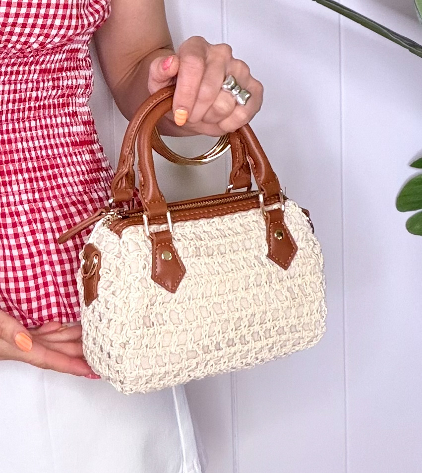 Mini Bowlling Crochet Beige