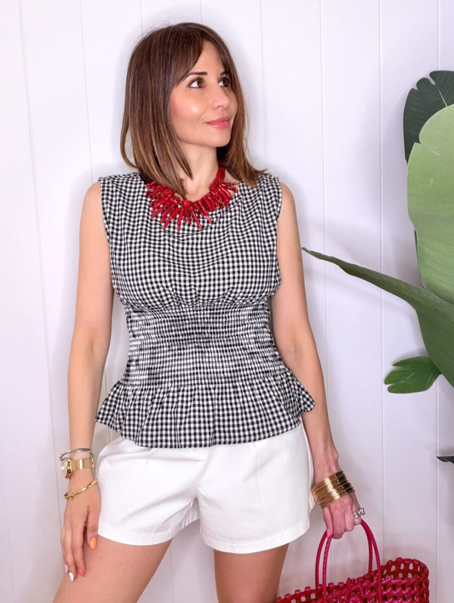 Blusa PETIT Vichy Negra