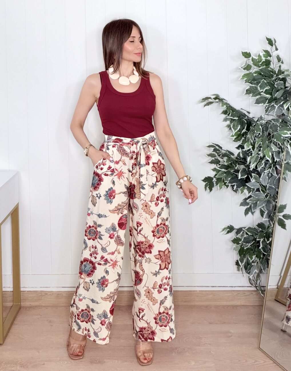 Pantalón BORNAI Fluido Beige
