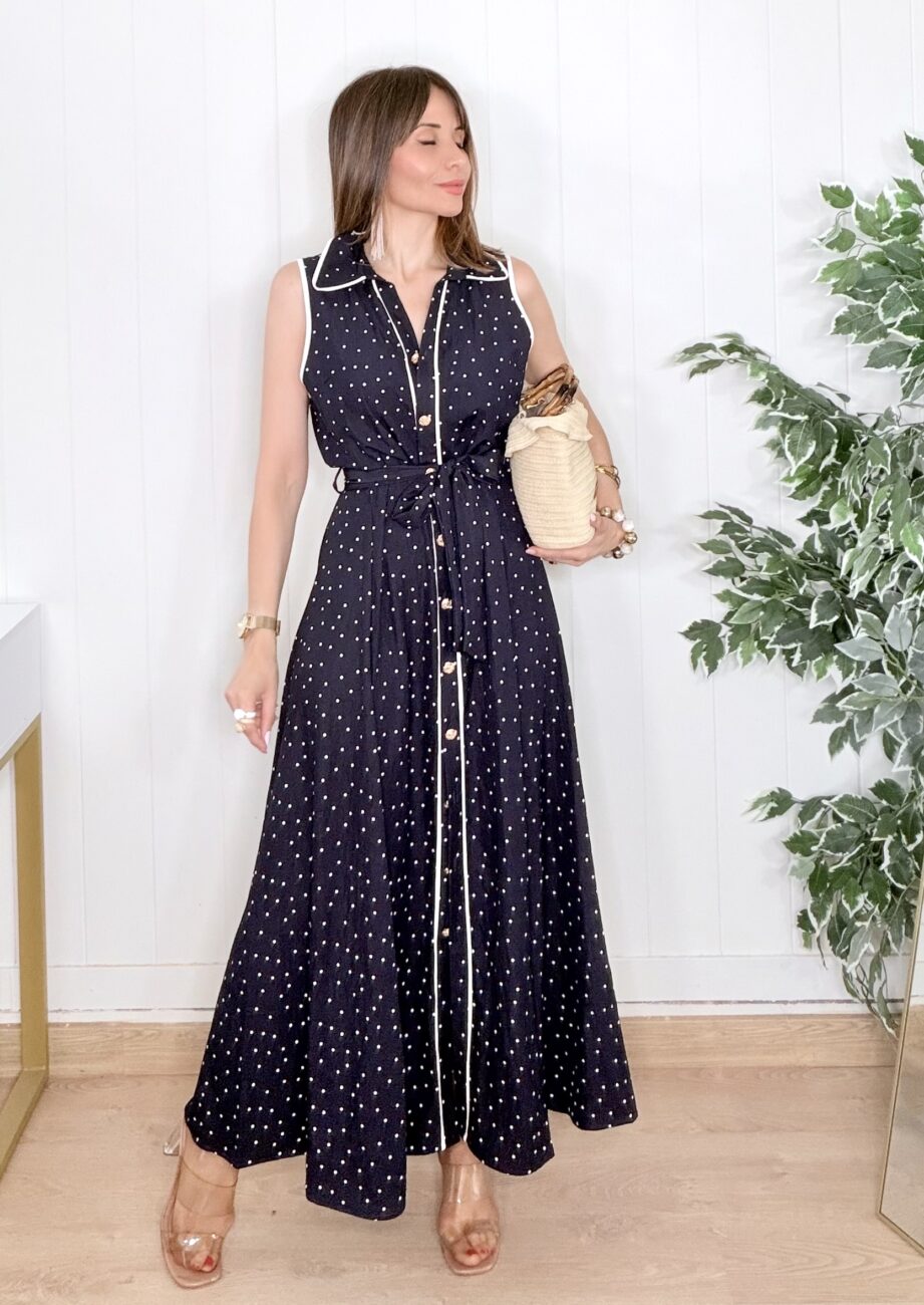 Vestido ABIGAIL Azul Marino - Imagen 3