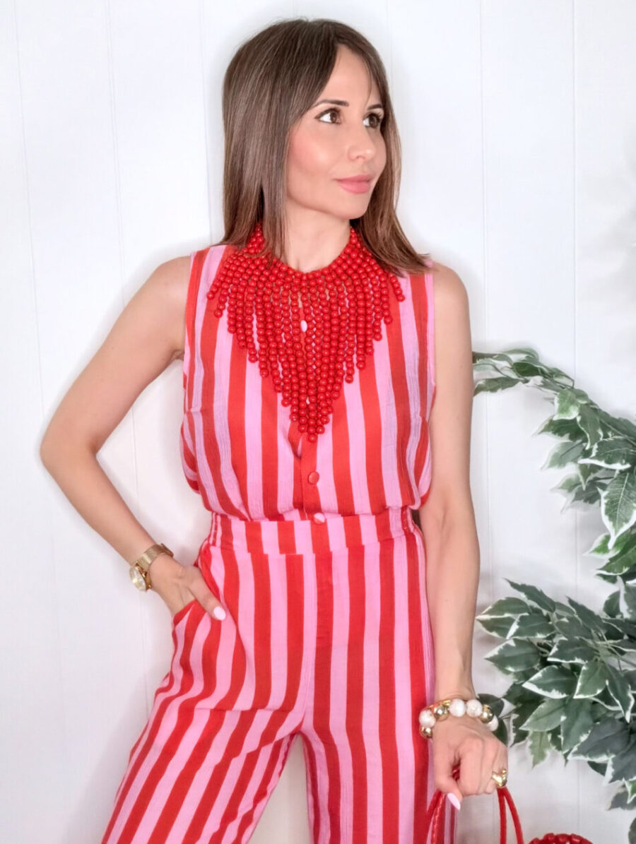 Collar CUENTAS Rojo