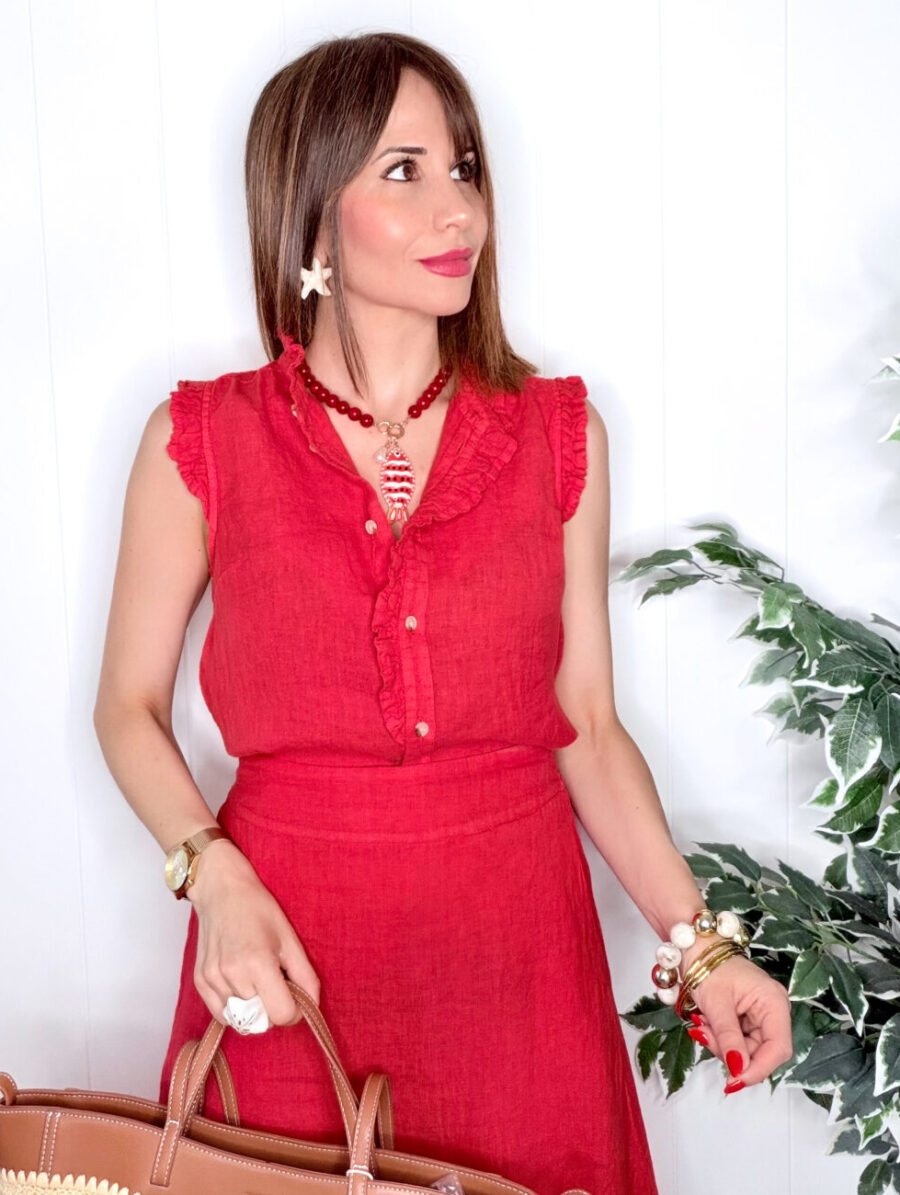 Blusa MATILDE PUROLINO Allo Rojo