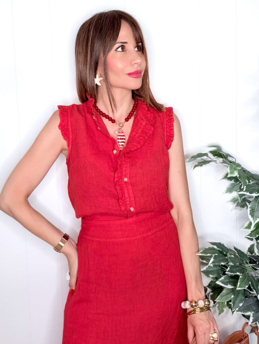 Alternative view of Blusa MATILDE PUROLINO Allo Rojo