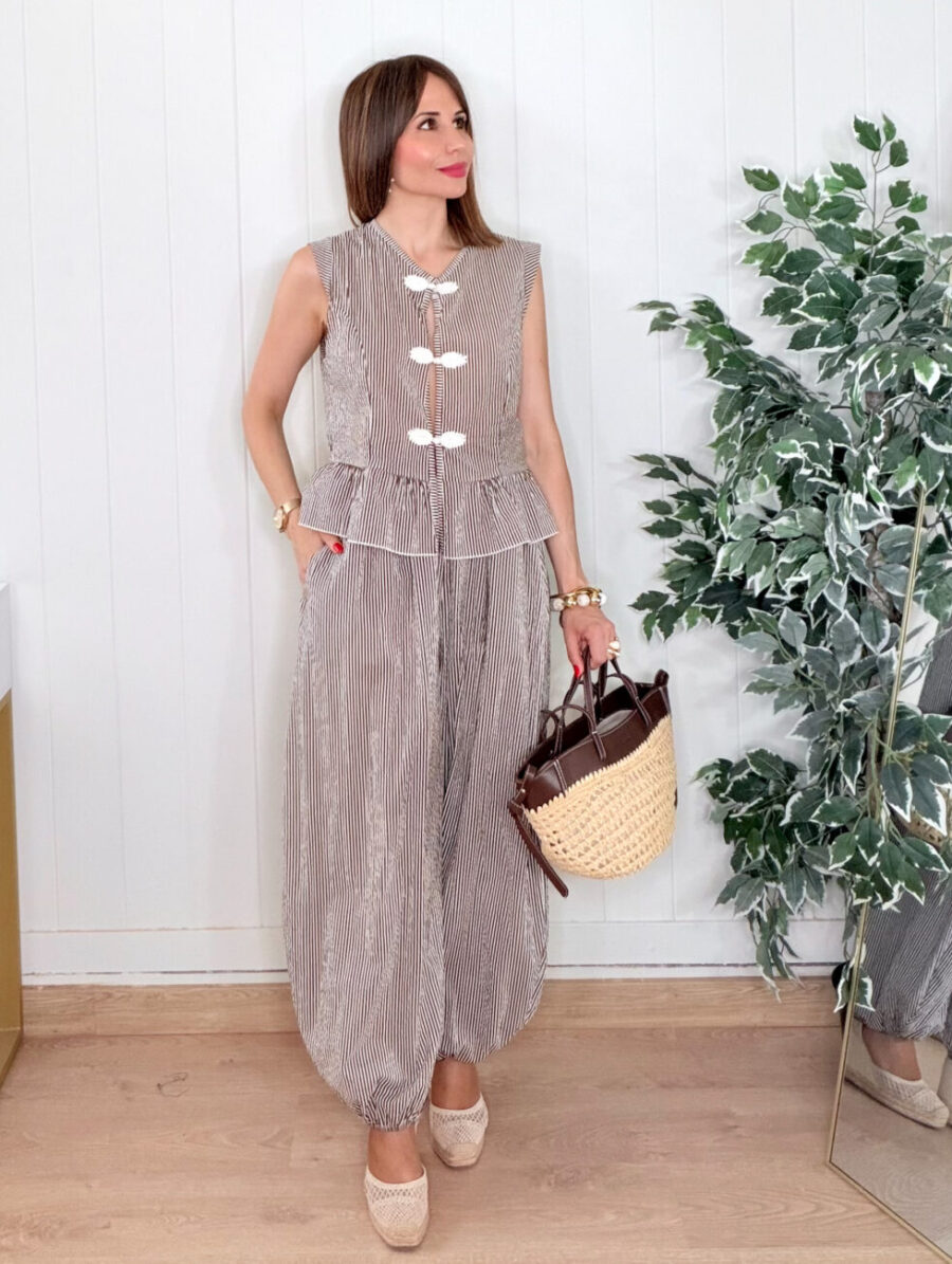 Pantalón DUNA Rayitas Choco
