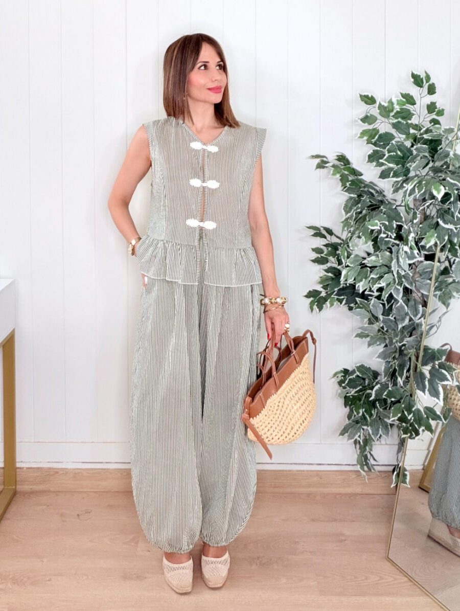 Pantalón DUNA Rayita Verde
