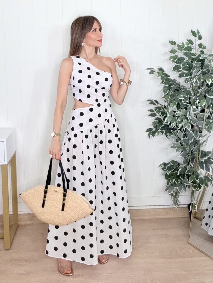 Vestido MARBELLA Lunares BLanco &Negro