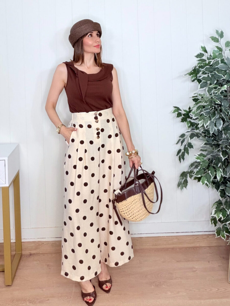 Alternative view of Culotte BOUTON lunares Beige