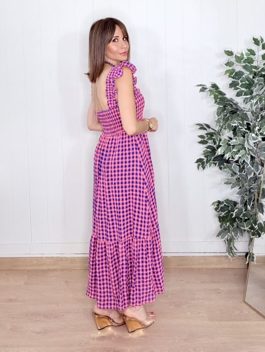 Alternative view of Vestido VICHY FLÚOR Azul&Rosa