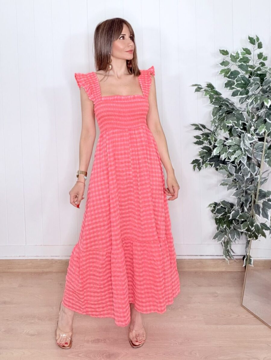 Vestido VICHY FLÚOR Rosa