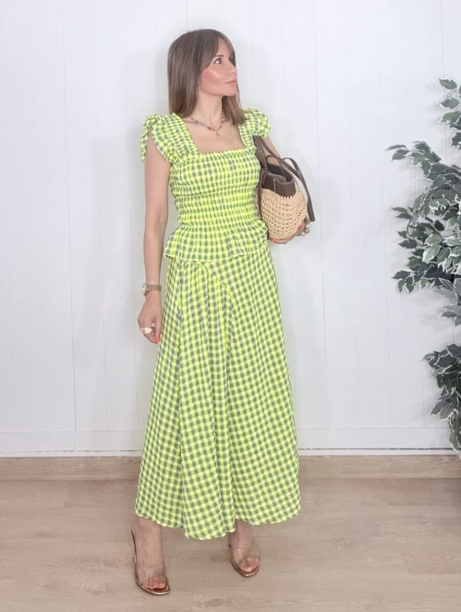 Falda POMELO Vichy Flúor