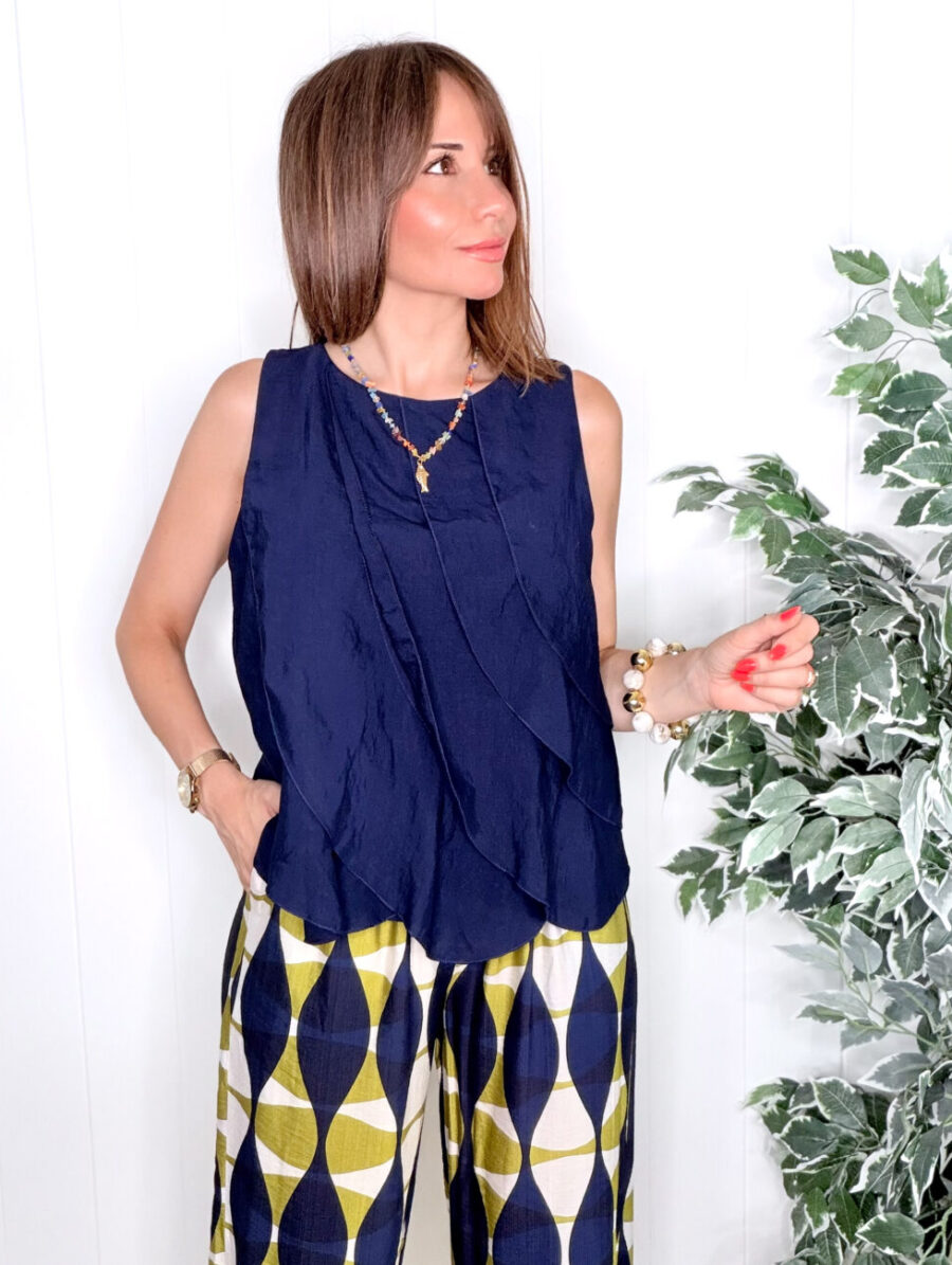 Alternative view of Blusa OLIMPIA Azul Marino