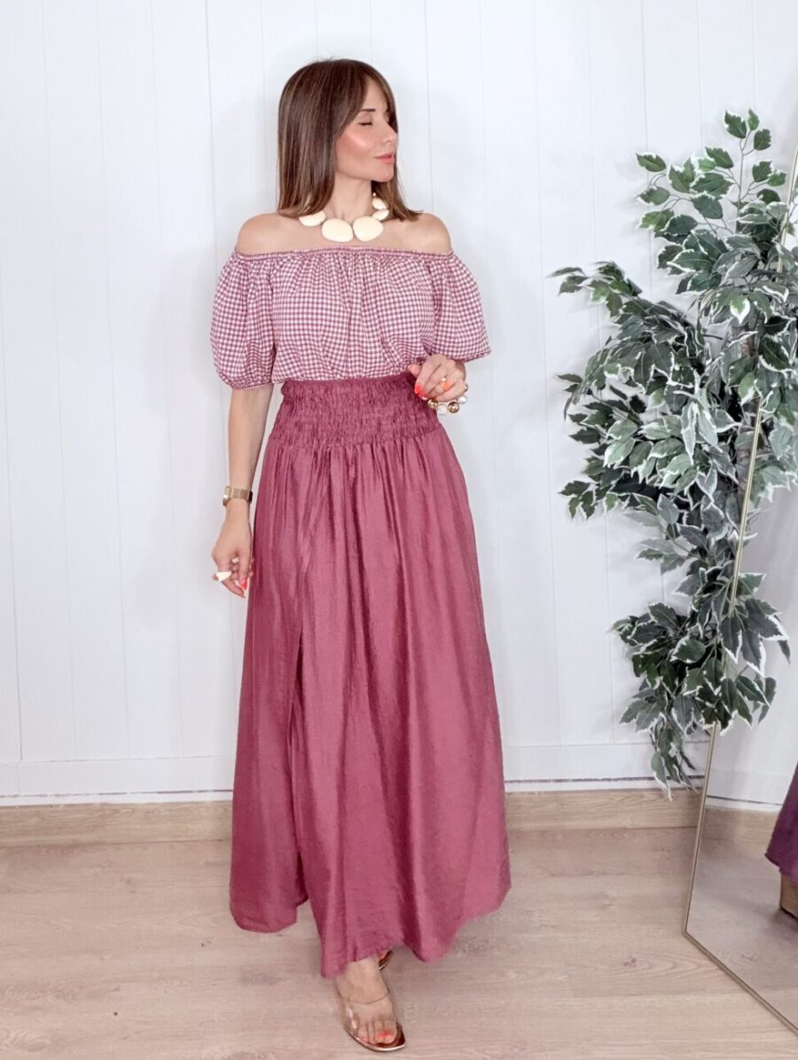 Alternative view of Falda CRETA Rosa Empolvado