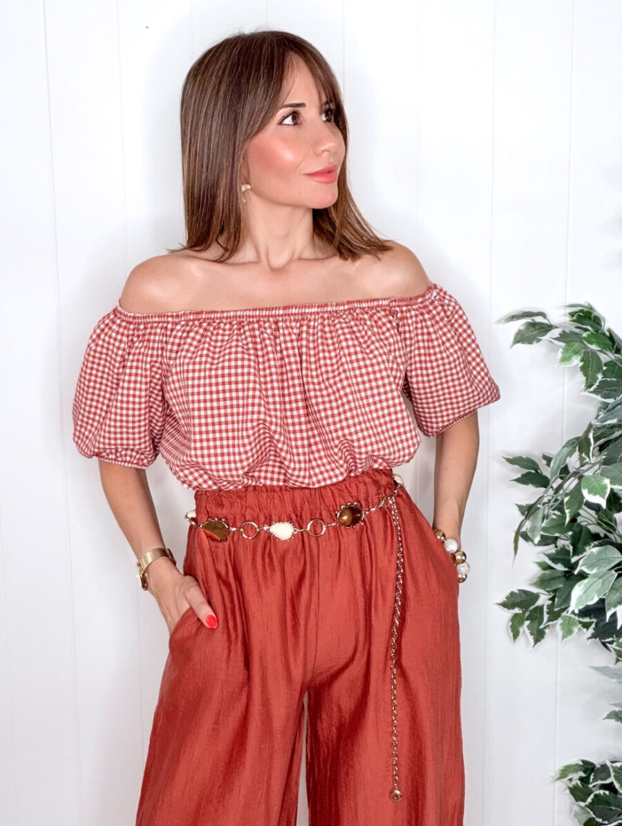 Top HELENA Vichy Terracota