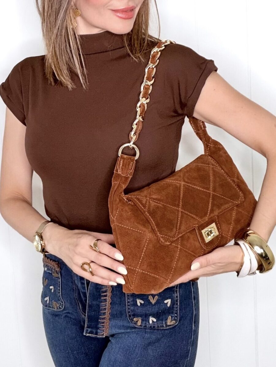 Bolso Piel ROMBE Camel