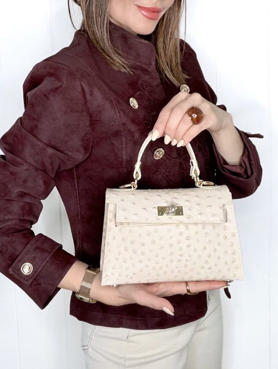 Bolso Piel AVEST Crema