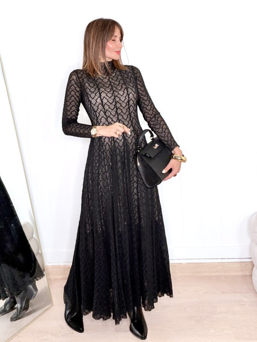 Alternative view of Vestido VITTORIA Encaje Negro
