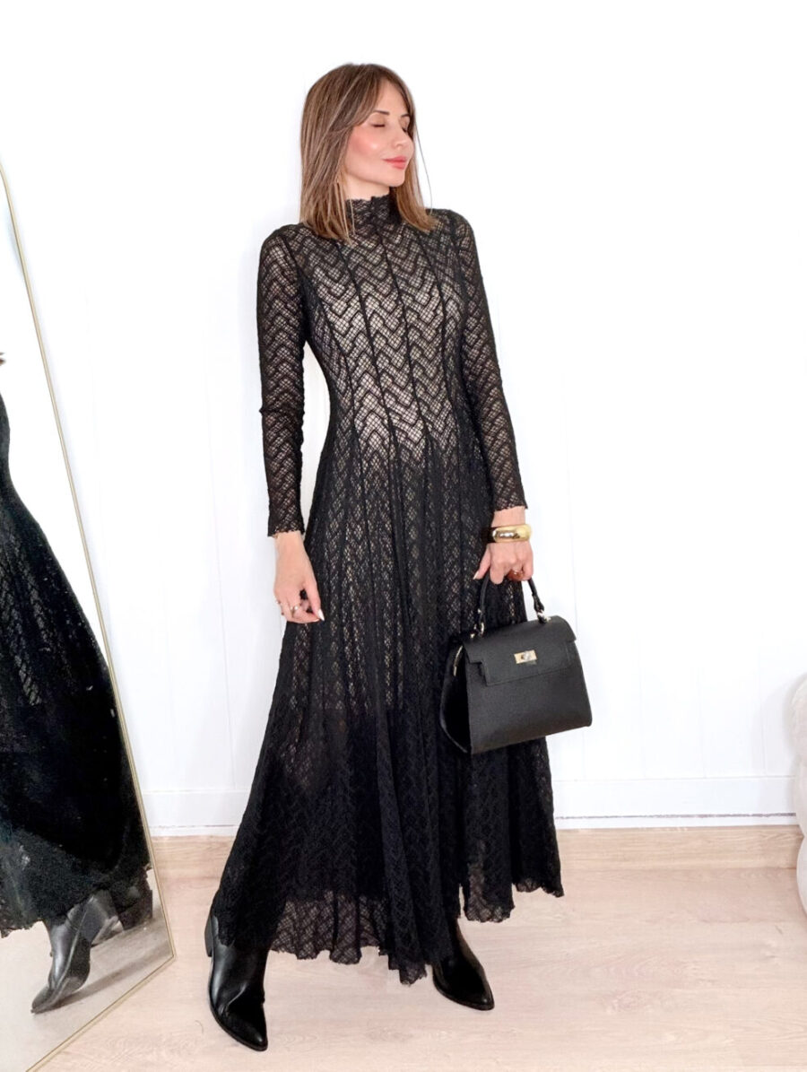 Vestido VITTORIA Encaje Negro