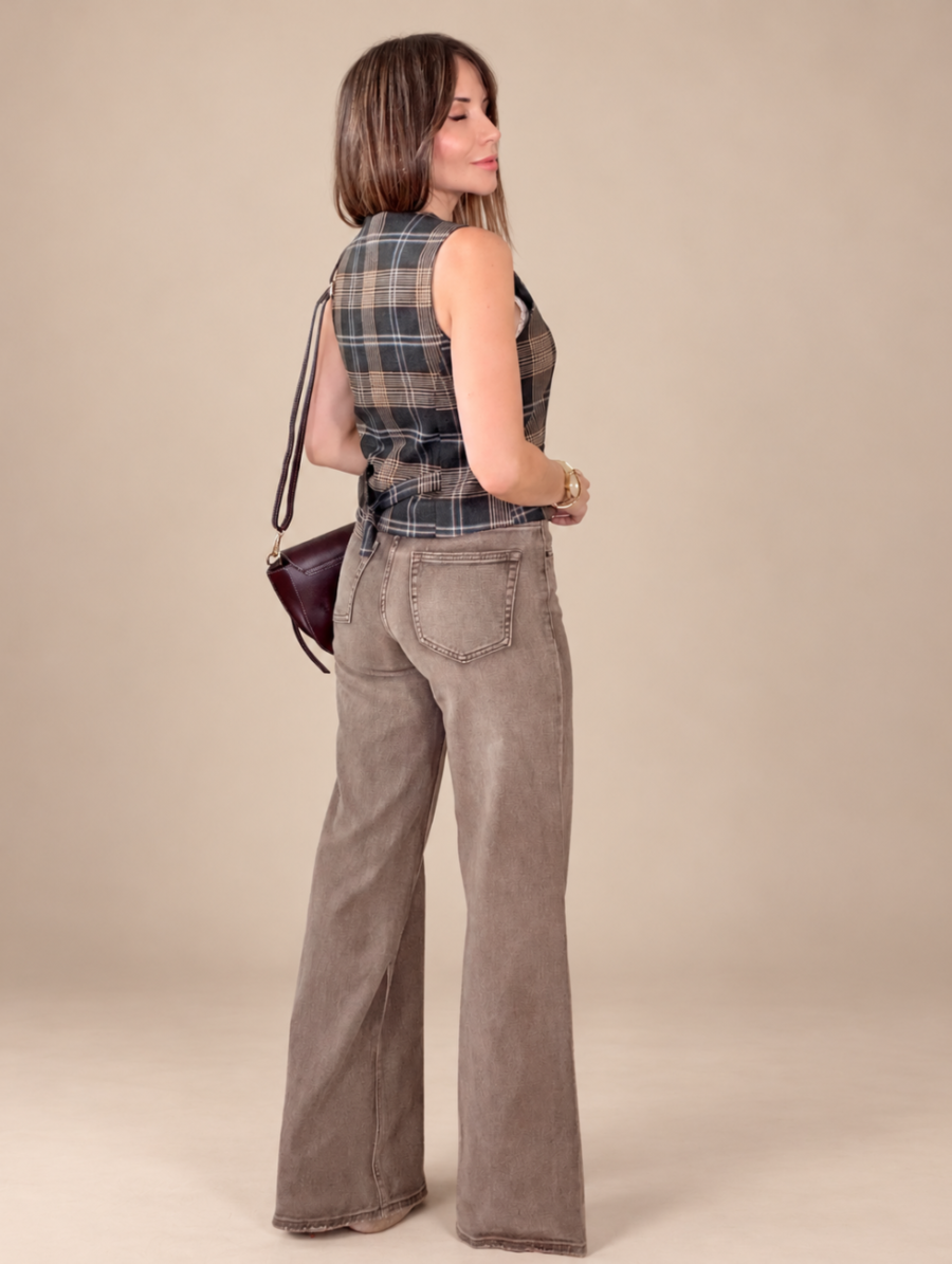 Alternative view of Jeans Wide Leg CROSS Topo Lavado