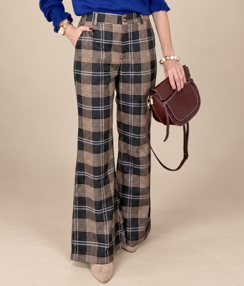 Pantalón Cuadros BRIT Allo Allo Azul