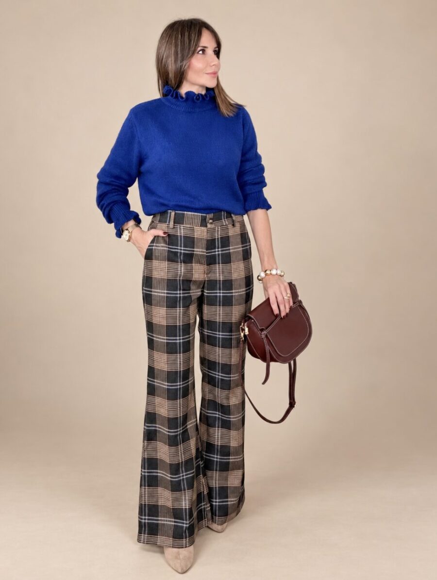 Pantalón Cuadros BRIT Allo Allo Azul