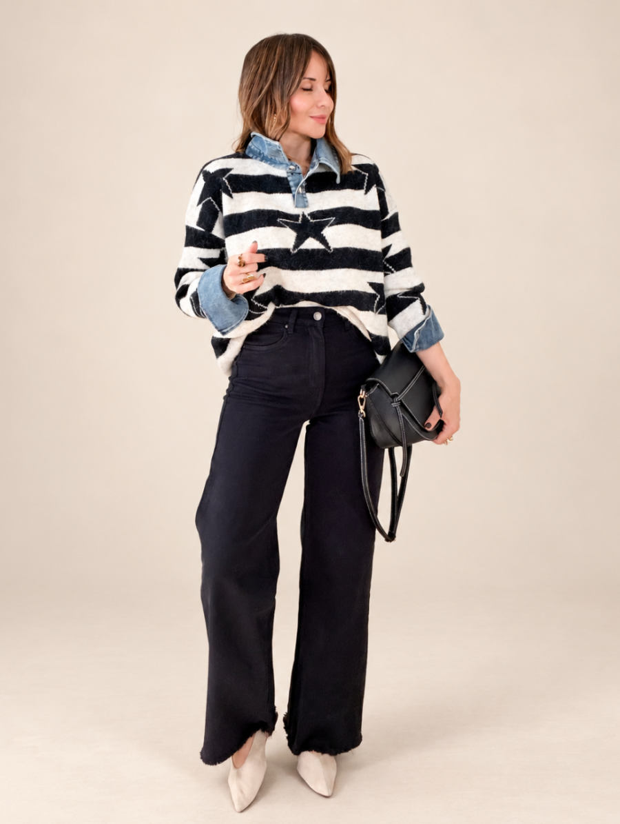 Jeans ADORE Desflecado Azul Marino