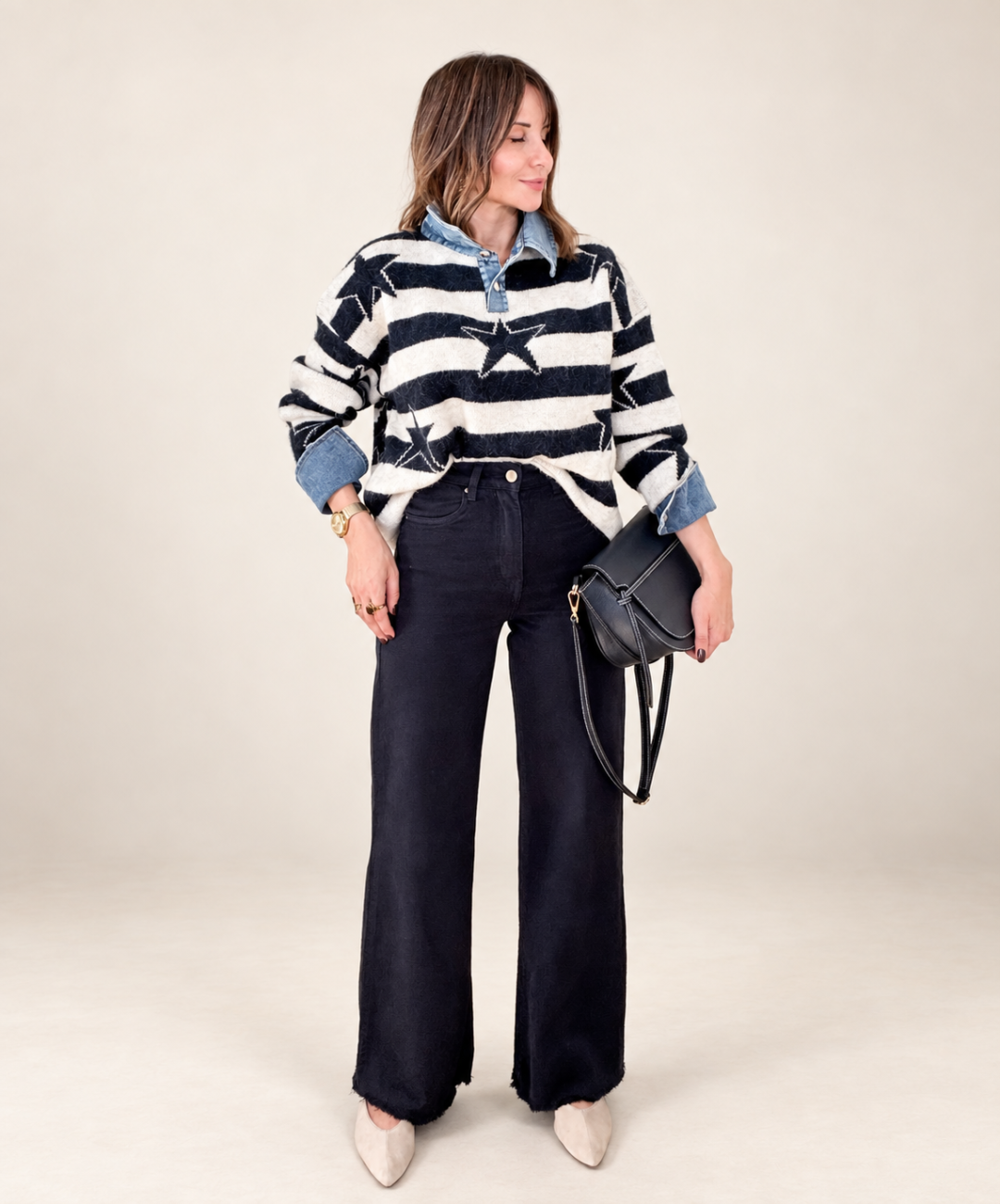 Jeans ADORE Desflecado Azul Marino - Imagen 3