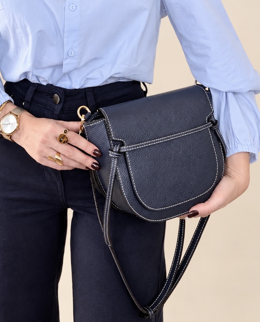 Bolso Piel MENCIA Azul Marino
