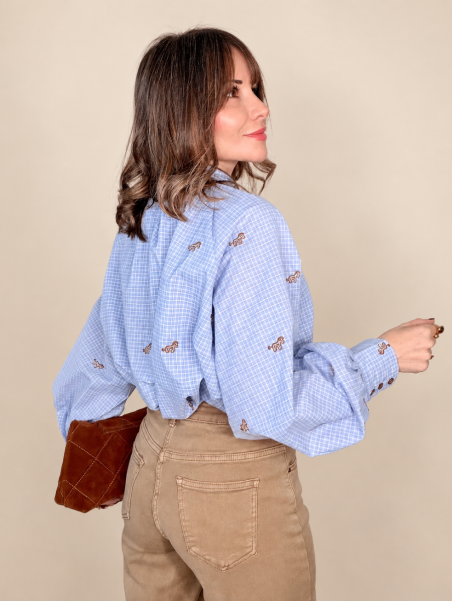 Alternative view of Blusa HORSE Lazo Azul