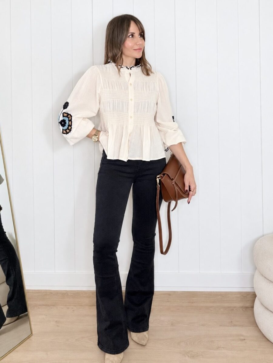 Jeans Flare Azul Marino