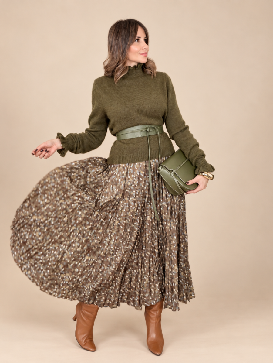 Falda NOIREL Estampada Verde