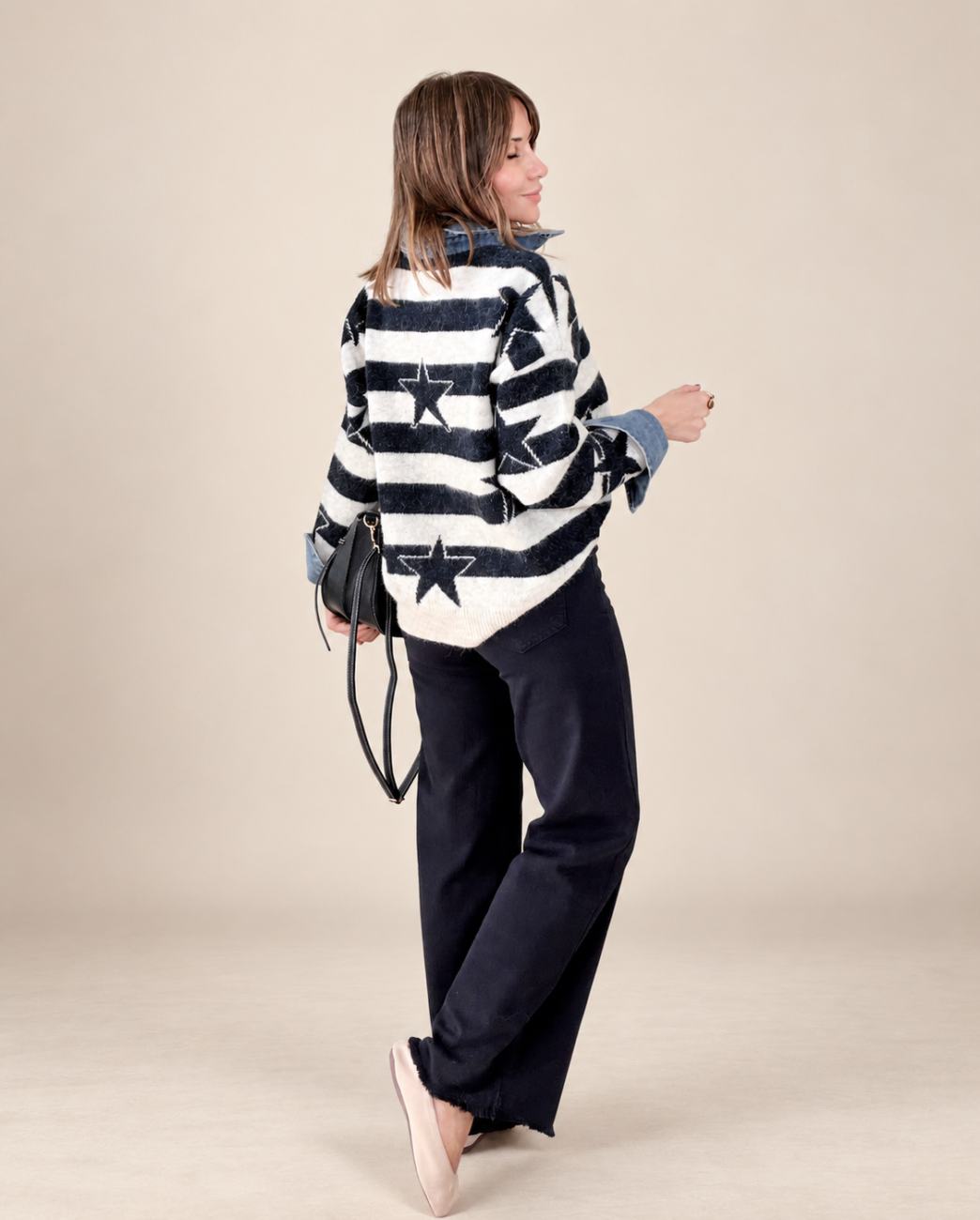 Jeans ADORE Desflecado Azul Marino - Imagen 2
