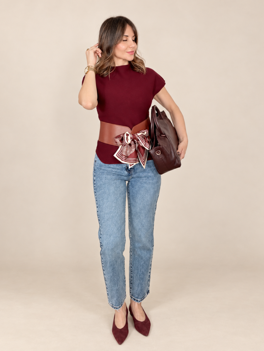 Alternative view of Mom Fit QUEEN Azul Medio