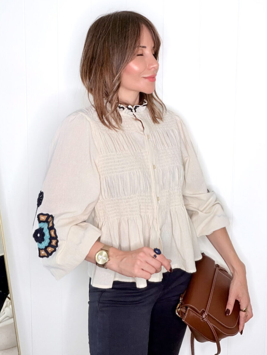 Alternative view of Blusa ELARA Marfil