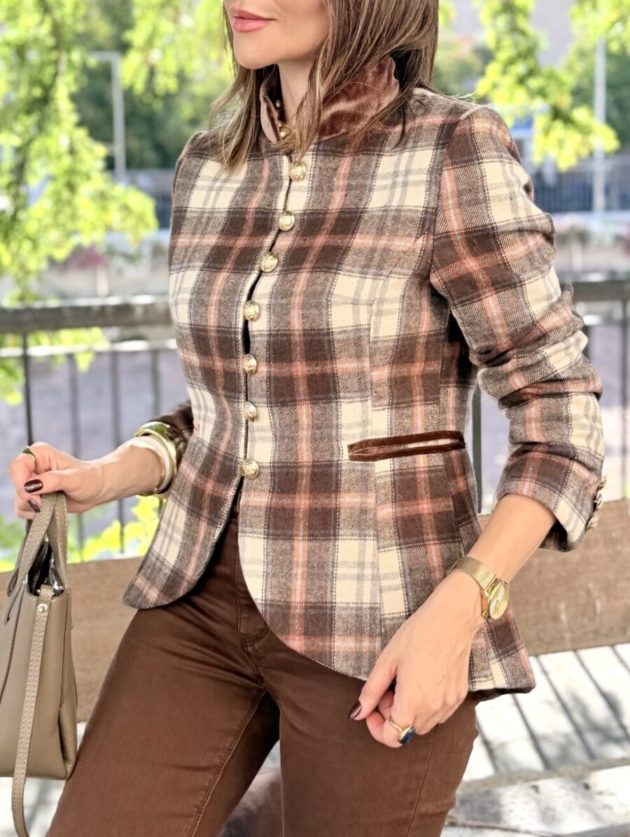 Chaqueta HANNOVER Cuadros Marrón
