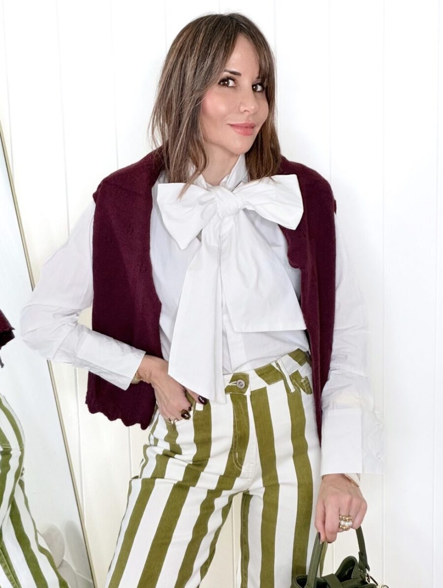 Alternative view of Blusa Lazo VARENNA Blanca