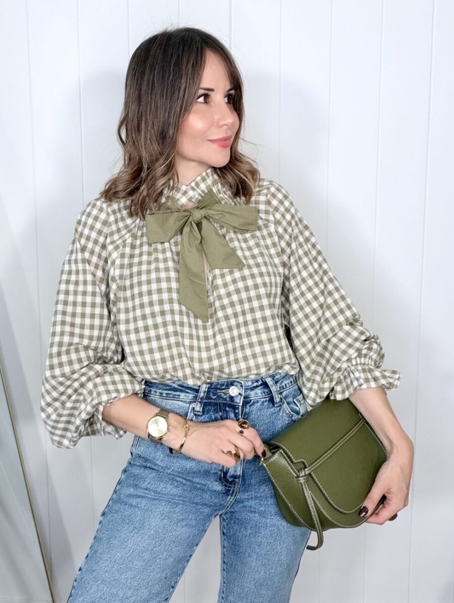 Alternative view of Blusa NIDIA Vichy Oliva