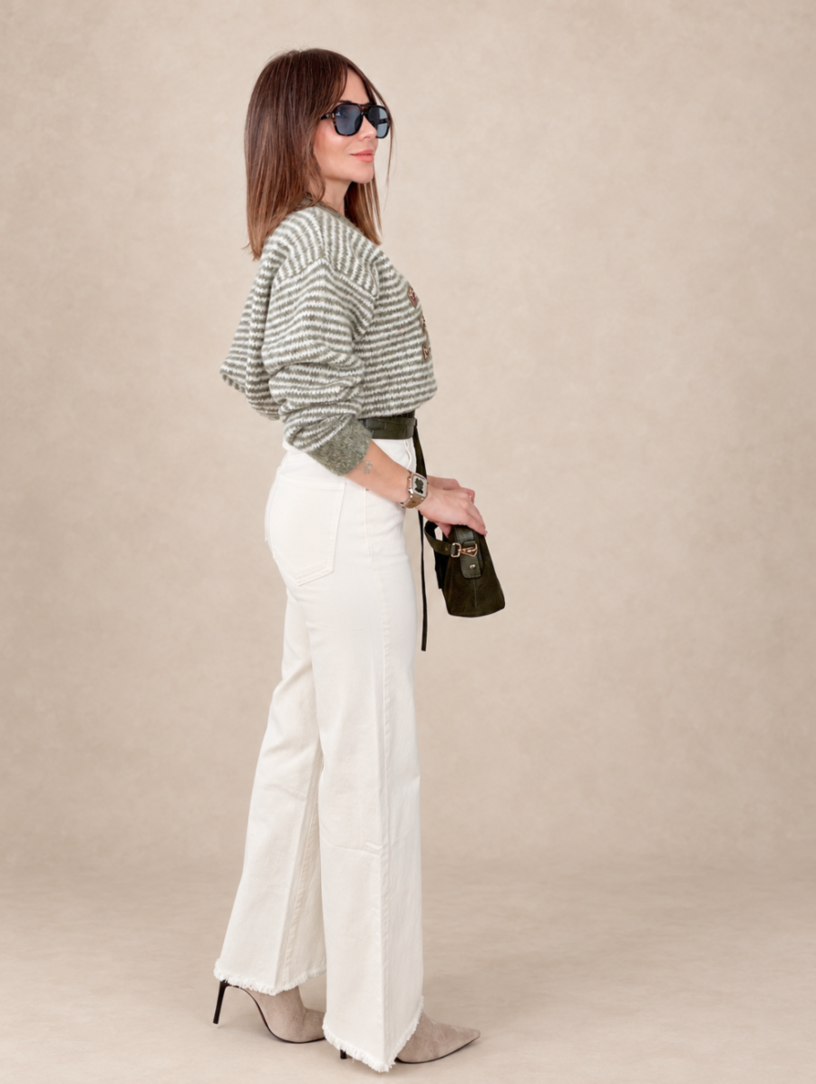 Alternative view of Pantalón ADORE Desflecado Beige Claro