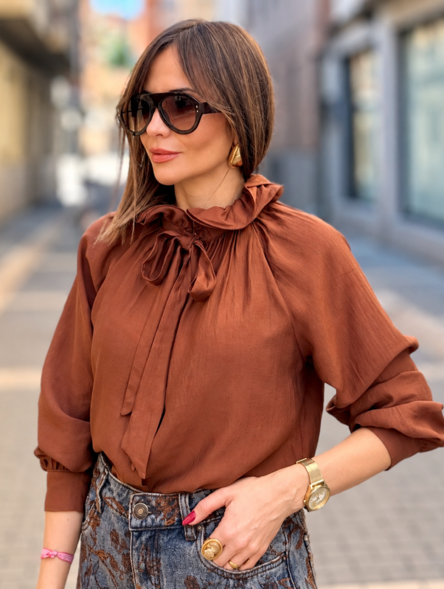 Blusa ELOISE Lazada Coñac