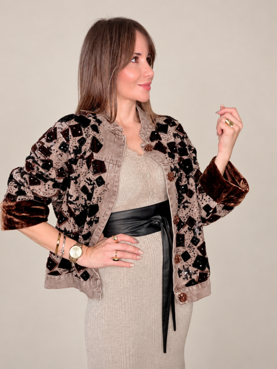 Alternative view of Vestido Punto MARIETA Taupe